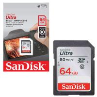 SanDisk 64GB 80Mb/s Ultra SDHC UHS-I Hafıza Kartı