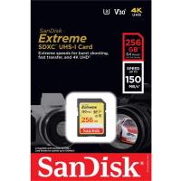 SanDisk Extreme 256GB SDXC 150MB/s V30 UHS-I U3 Hafıza Kartı